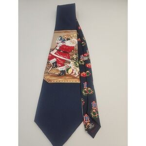 American Traditions 100% Italian Silk tie Santa‎ And Puppy Made in USA